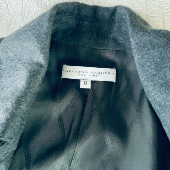 Carolina Herrera gray wool coat 8 - Picture 15 of 16